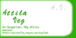 attila veg business card