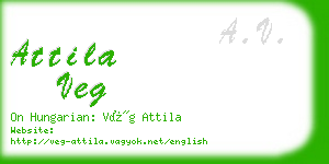 attila veg business card